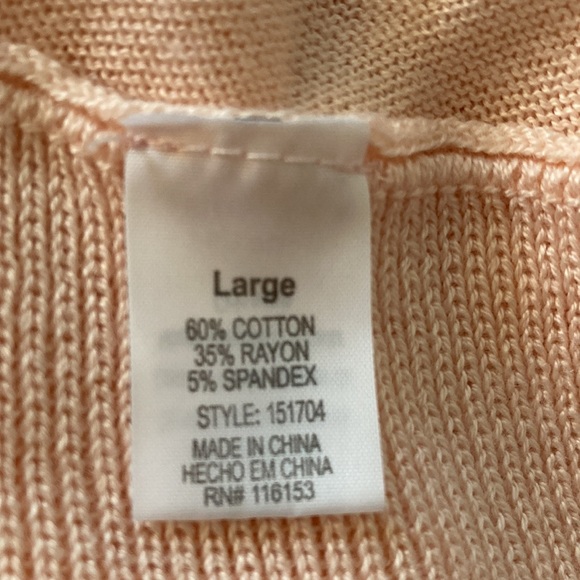 Poof peach color sweater, Size L - Picture 8 of 9